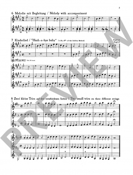 Triobuch für Geigen Fortschreitende Stücke 1