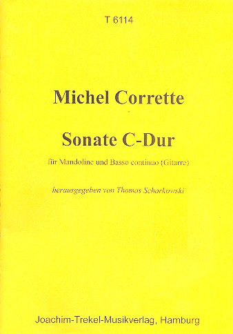 Sonate C-Dur für Mandoline und Bc (Gitarre) Partitur und Stimmen (Bc nicht ausgesetzt)