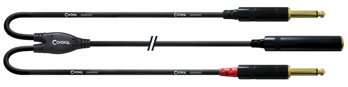 Cordial Schwarz Y-Kabel Cfy 0,3 Kpp