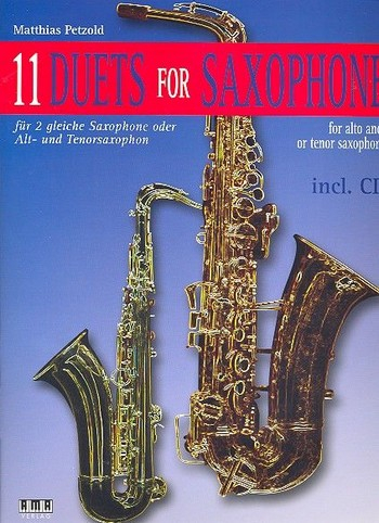 11 Duets (+CD) für 2 gleiche Saxophone oder Alt- und Tenorsaxophon