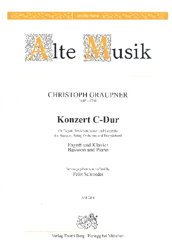 Konzert C-Dur für Fagott, Streichorchester und Bc für Fagott und Klavier