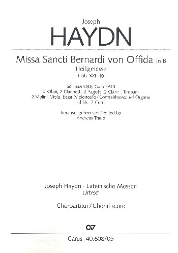 Heiligmesse B-Dur Hob.XXII:10 für Soli, gem Chor und Orchester