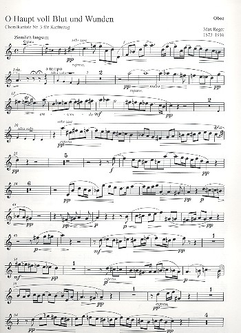 O Haupt voll Blut und Wunden für Alt, Sopran (T), Soloquartett (SATB),