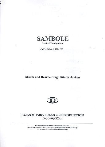Sambole: für Posaune und Salonorchester (Combo)