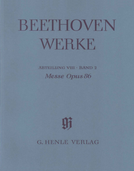 Beethoven Werke Abteilung 8 Band 2 Messe C-Dur op.86