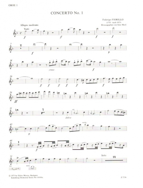 Konzert F-Dur Nr.1 für Violine und Orchester