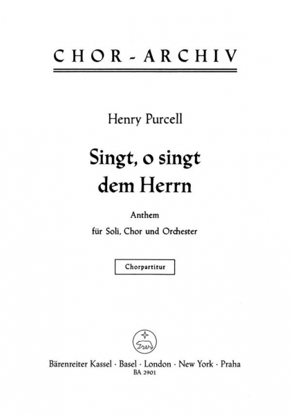 Singt o singt dem Herrn für gem Chor und Streicher