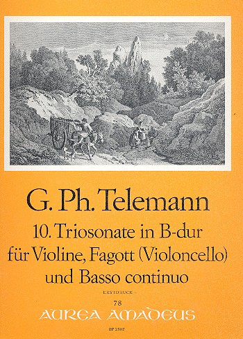 Triosonate B-Dur Nr.10 für Violine, Fagott (Violoncello) und Bc