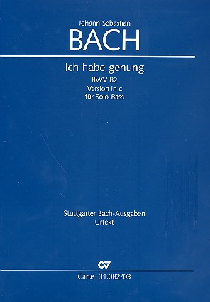 Ich habe genug (c-Moll mit Bass (Mezzosopran)) Kantate Nr.82 BWV82