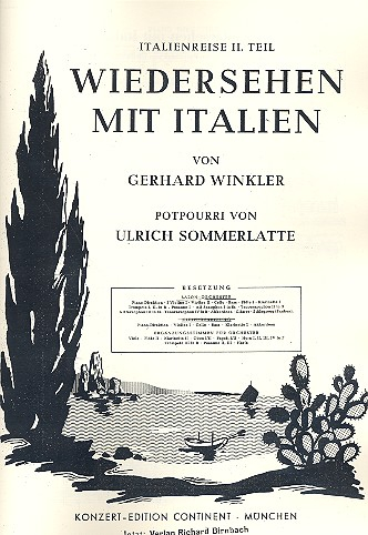 Eine Italienreise mit Gerhard Winkler: für Salonorchester