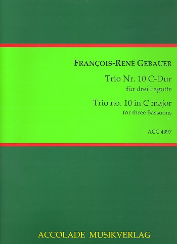 Trio C-Dur Nr.10 für 3 Fagotte