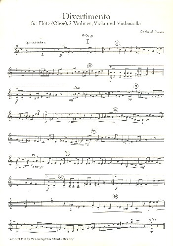Divertimento Für Flöte (Oboe), 2 Violinen, Viola und Violoncello