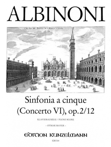 Sinfonia a cinque D-Dur op.2,12 (Konzert Nr.6) für Violine und Streichorchester