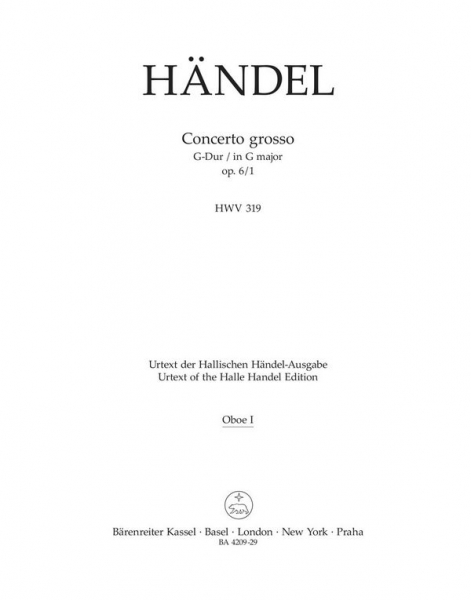 Concerto grosso G-Dur op.6,1 HWV319 für Orchester