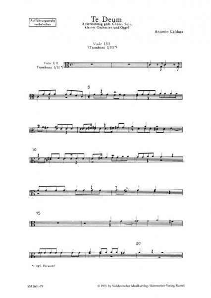 TE DEUM SATB SOLI, SATB CHOR UND ORCHESTER