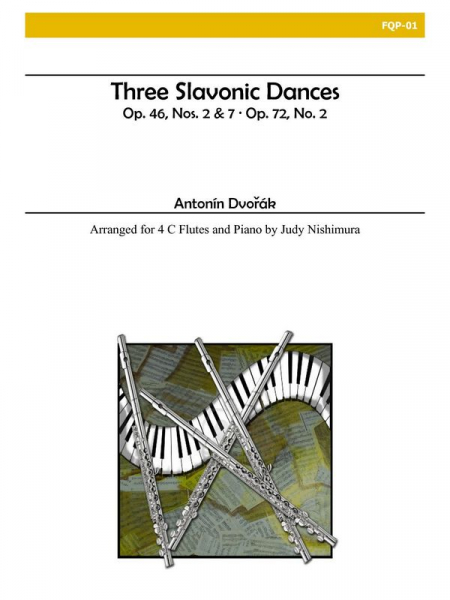 3 slavonic Dances for 4 flutes and piano