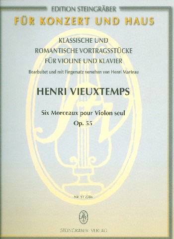 6 Morceaux op.55 für Violine und Klavier
