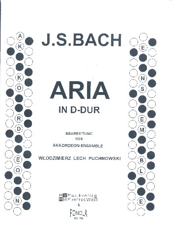 Aria D-Dur BWV1068 für Akkordeon-Ensemble (5 Spieler)