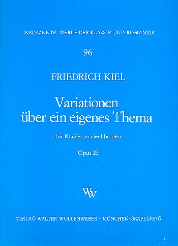 Variationen über ein eigenes Thema op.23 für Klavier zu 4 Händen