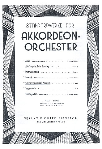 Schwarzwaldmädel für Akkordeonorchester