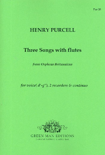 3 Songs with Flutes for voice, 2 recorders and Bc