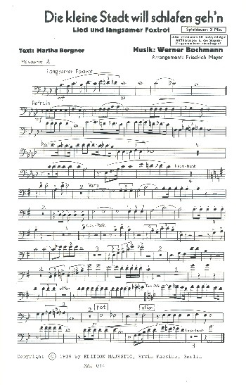 Die kleine Stadt will schlafen geh'n und Ganz leis' erklingt Musik für Salonorchester