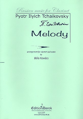 Melody op.42,3 for clarinet and piano