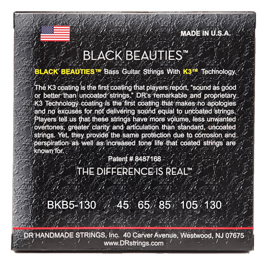 E-Bass Saitensatz DR Strings BKB-45 Black Beauties