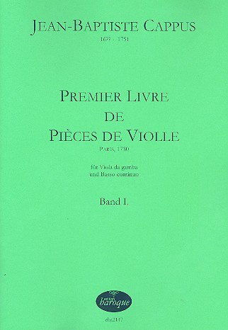 Pièces de violle op.1 Band 1 für Viola da gamba und Bc