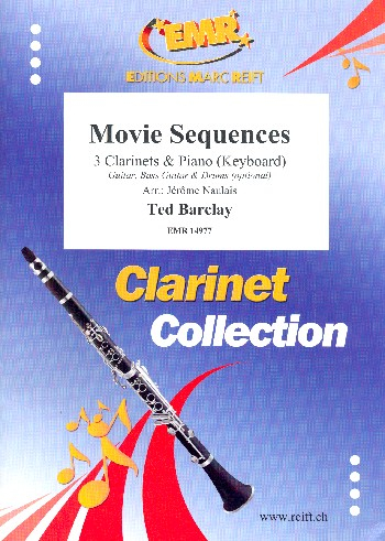 Movie Sequences for 3 clarinets and piano (keyboard) (rhythm group ad lib)