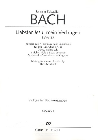 Liebster Jesu mein Verlangen Kantate Nr.32 BWV32