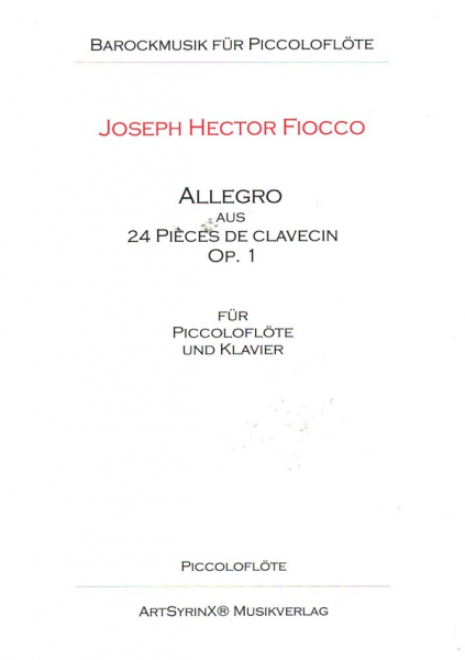 Allegro aus 24 Pièces de Clavecin op.1 für Piccoloflöte und Klavier
