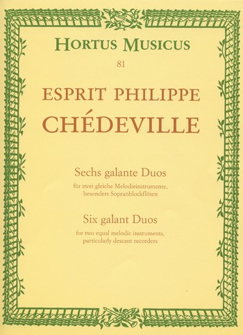 Duette für Sopranblockflöte 6 Galante Duos