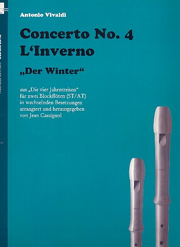 Konzert op.8,4 RV297 (Der Winter) für 2 Blockflöten (ST/AT)