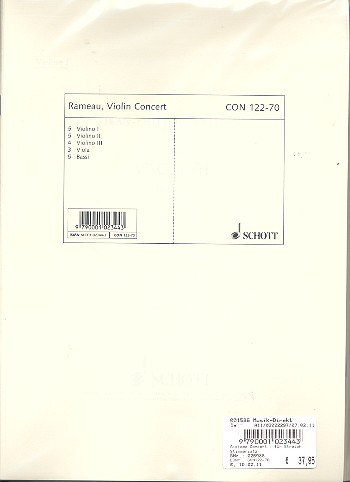 VI. Concert für 3 Violinen, Viola, Violoncello und Kontrabass