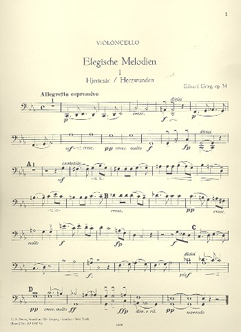 Elegische Melodien op.34 für Streichorchester