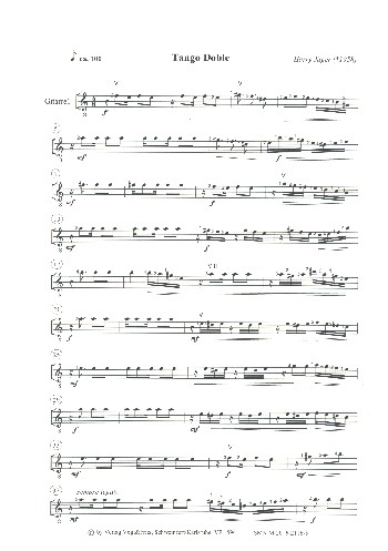 Tango Doble für Violine und Gitarren-Ensemble