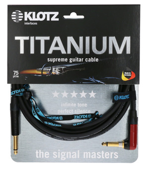 Instrumentenkabel Klotz Titanium 3 Meter Winkel Silent