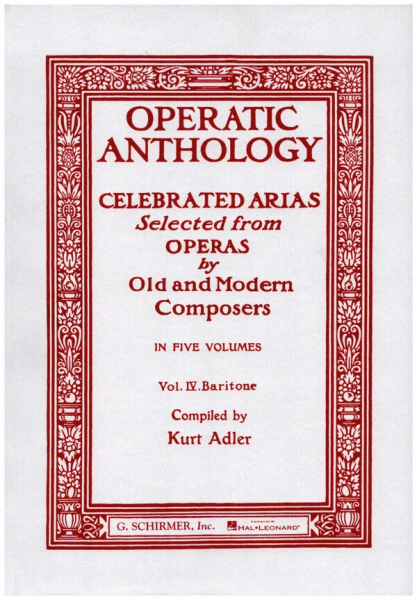 Operatic Anthology vol.4 for baritone and piano