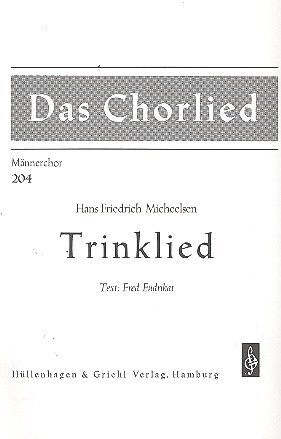 Trinklied für Männerchor a cappella
