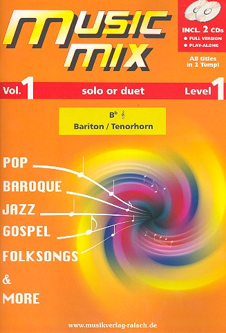 Music Mix vol.1 (+2 CD&#039;s) für Tenorhorn in B (Bariton) Violinschlüssel