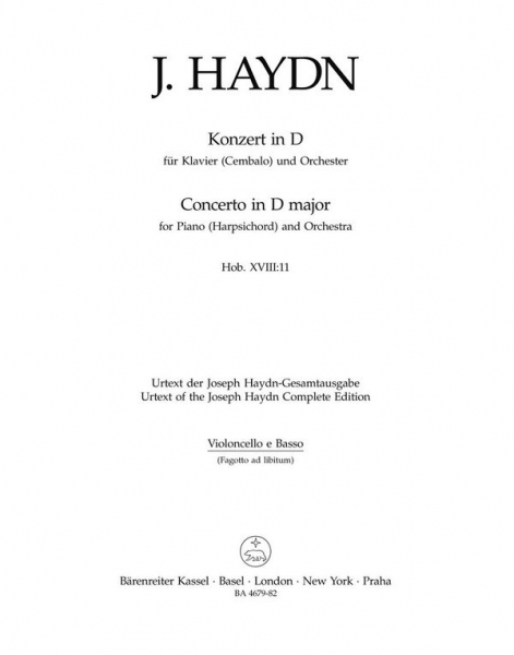 Konzert D-Dur Hob.XVIII:11 für Klavier (Cembalo) und Orchester