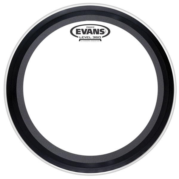 Bass Drum Fell Evans EMAD2 Clear 24&quot;