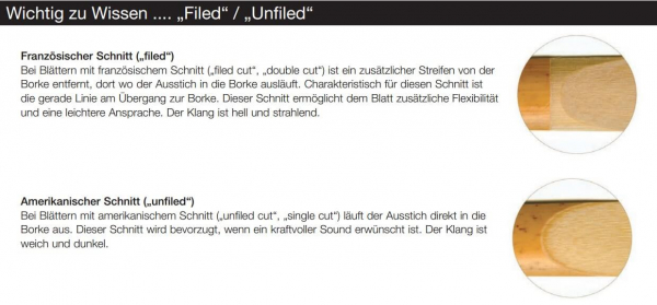 Es-Bariton-Sax-Blatt D'Addario Woodwinds Select Jazz Filed, 3S