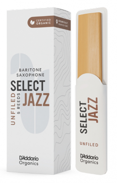 Es-Bariton-Sax-Blatt D'Addario Woodwinds Select Jazz Unfiled, 3H