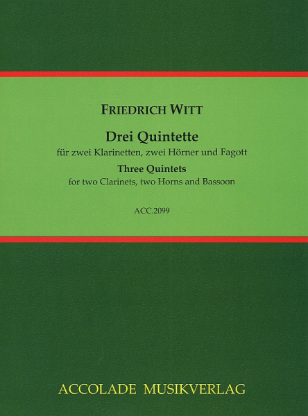 Drei Quintette für 2 Klarinetten, 2 Hörner und Fagott