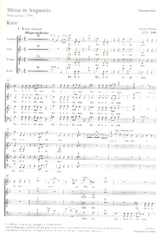 Missa in Angustiis d-Moll Hob.XXII:11 für Soli, Chor und