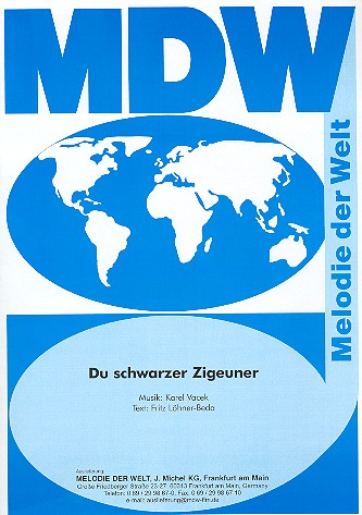 Du schwarzer Zigeuner: Einzelausgabe Gesang