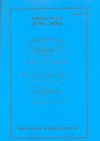 Variations op.75 pour clarinet, 2 violons, alto et violoncelle