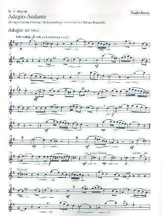 Adagio KV580a und Andante KV616 für Englischhorn (Violine, Viola) und Orgel